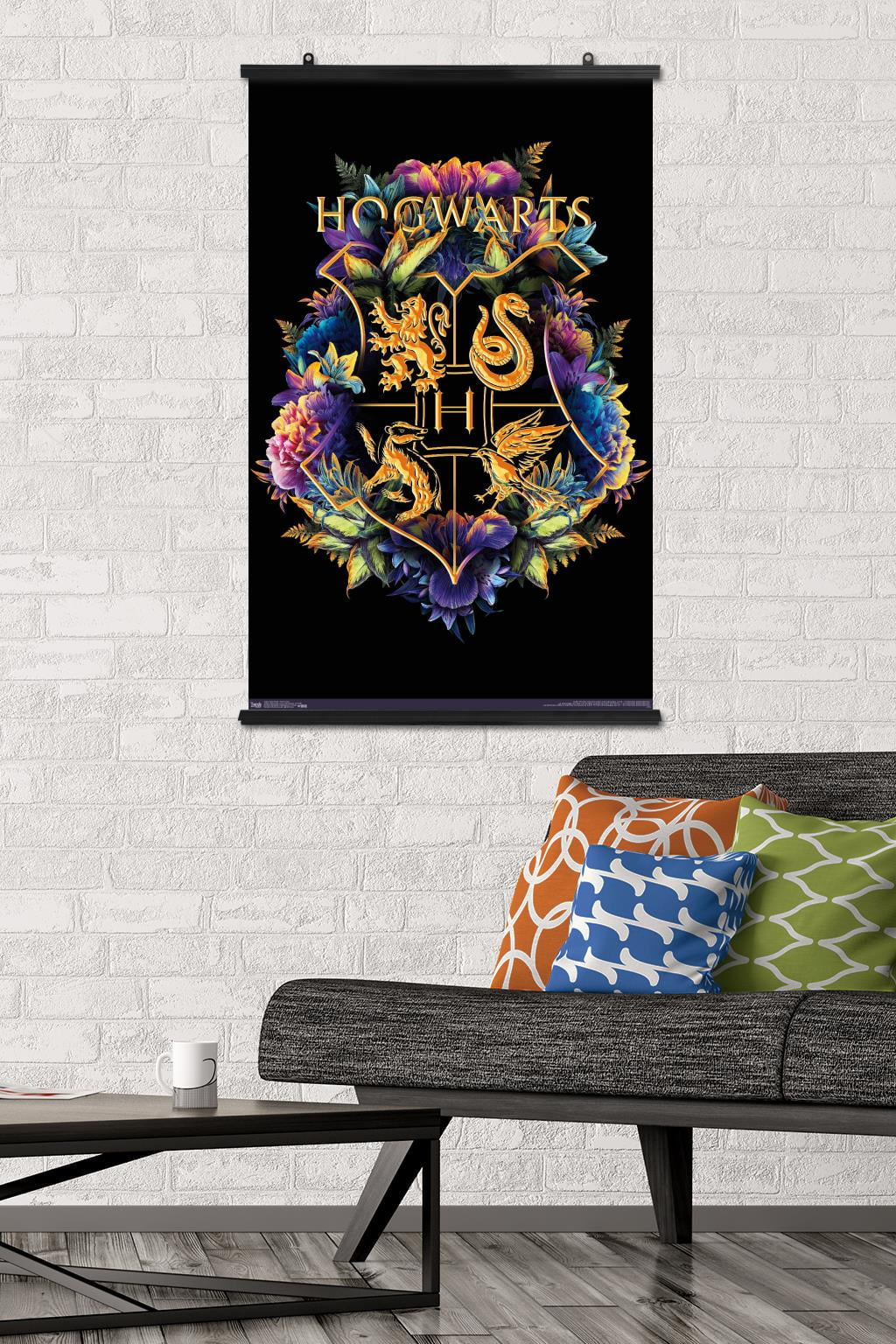 The Wizarding World: Harry Potter - Floral House Crests Wall Poster, 22.375" X 34"