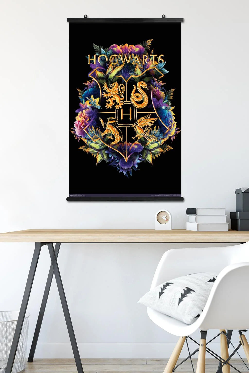 The Wizarding World: Harry Potter - Floral House Crests Wall Poster, 22.375" X 34"