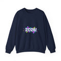 2026 Chrome Text Sweatshirt | Y2K Cyber Holo Aesthetic, Retro Tech Print