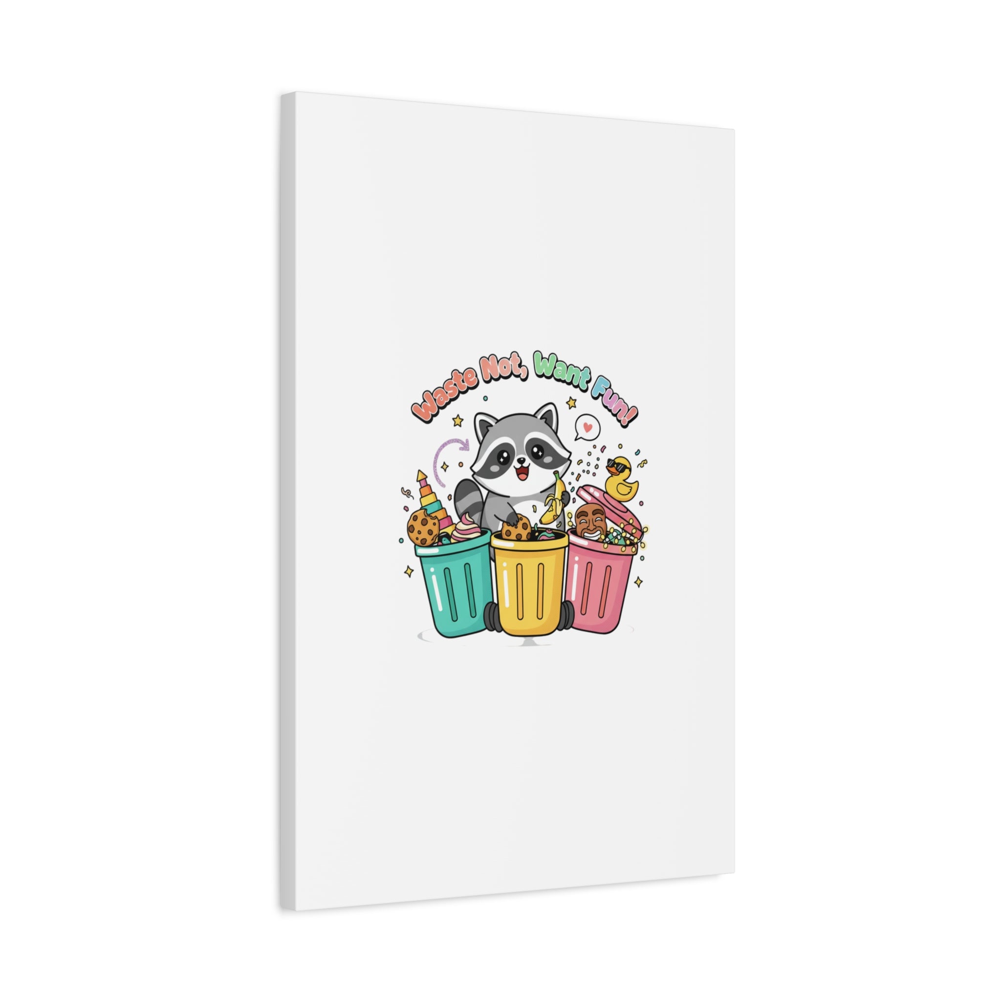 Trash Panda Holiday Canvas | Cute Raccoon Trash-Mas Art, Festive Meme Print