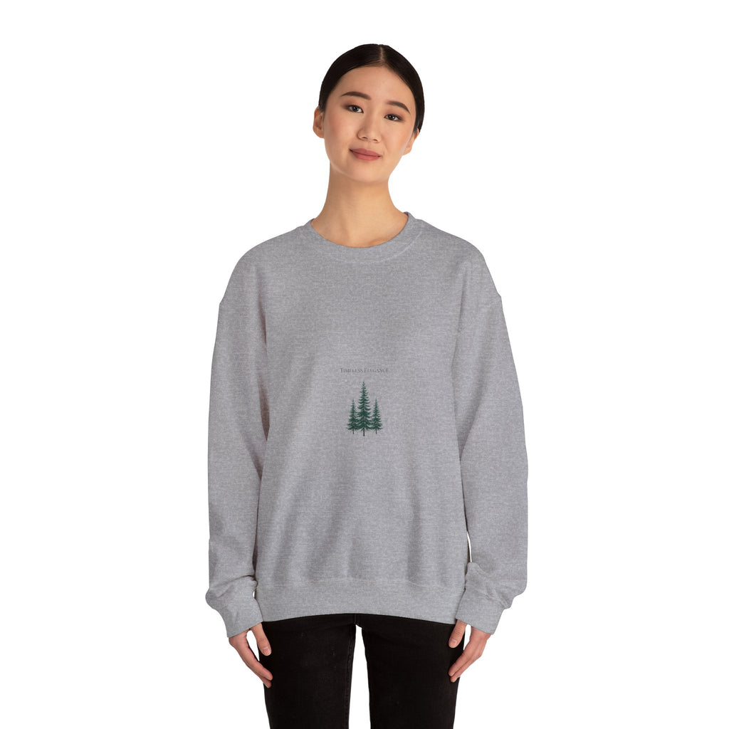 Heritage Pine Trio Sweatshirt | quiet luxury holiday, vintage library Christmas