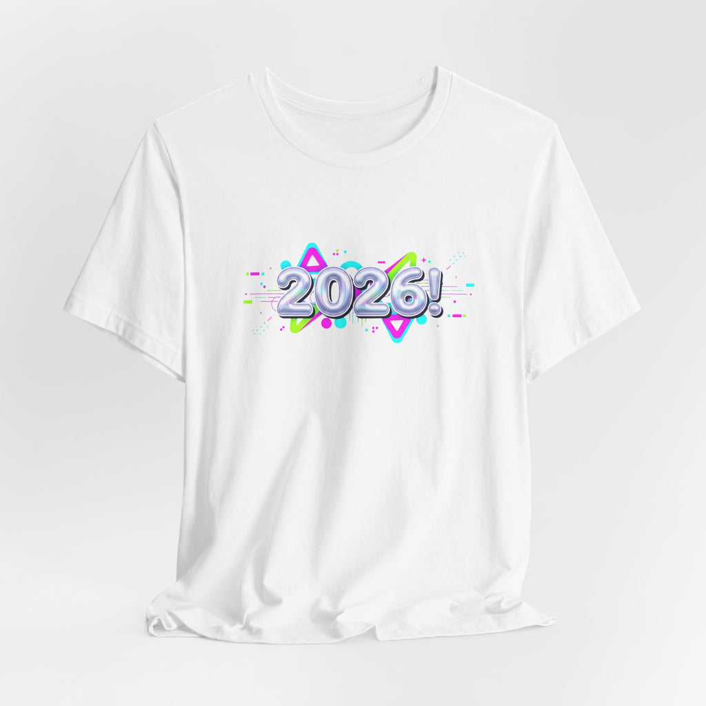 2026 Chrome Holo Tee | Y2K Cyber Nostalgia, Retro Tech Print