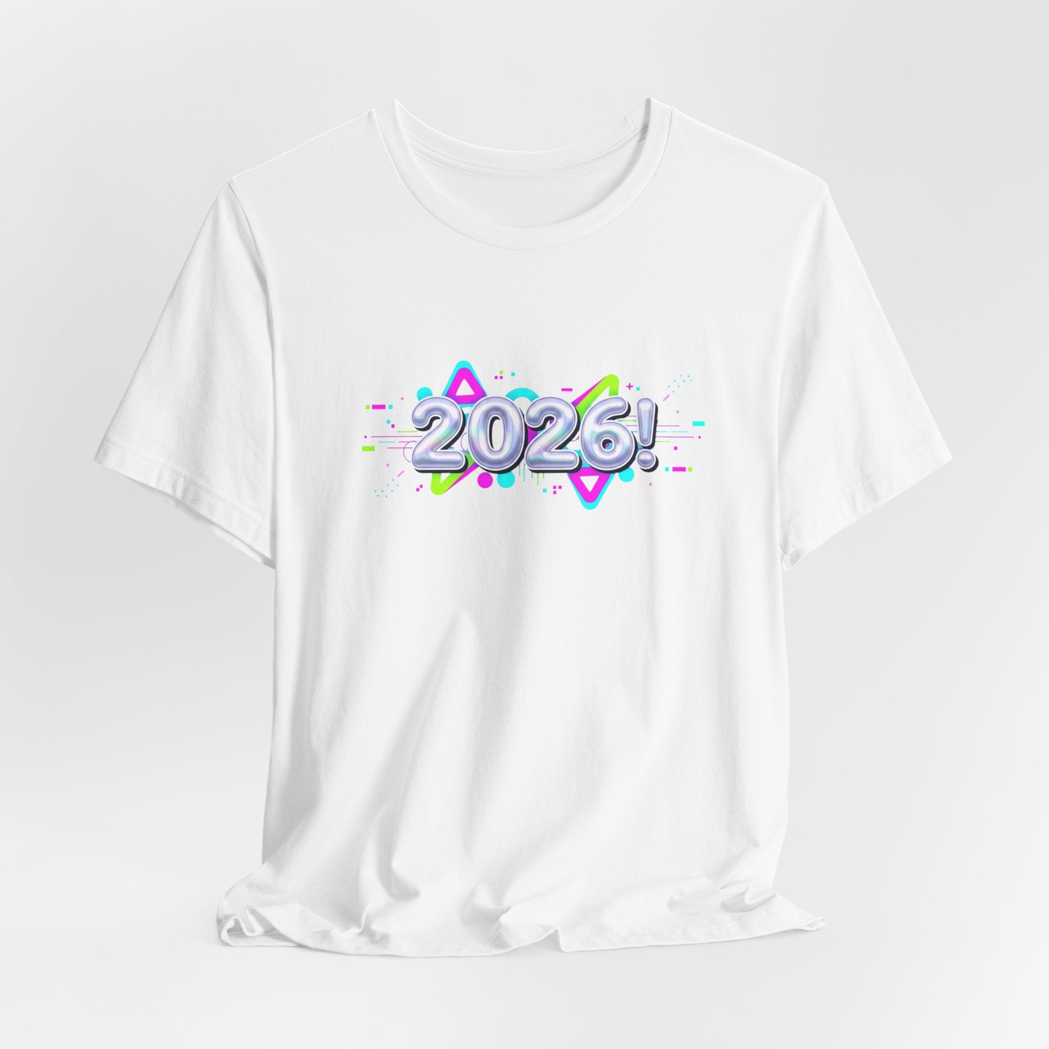 2026 Chrome Holo Tee | Y2K Cyber Nostalgia, Retro Tech Print