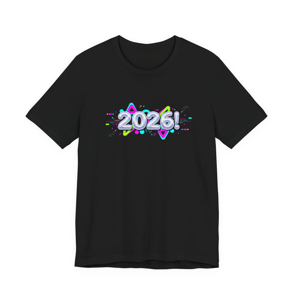 2026 Chrome Holo Tee | Y2K Cyber Nostalgia, Retro Tech Print