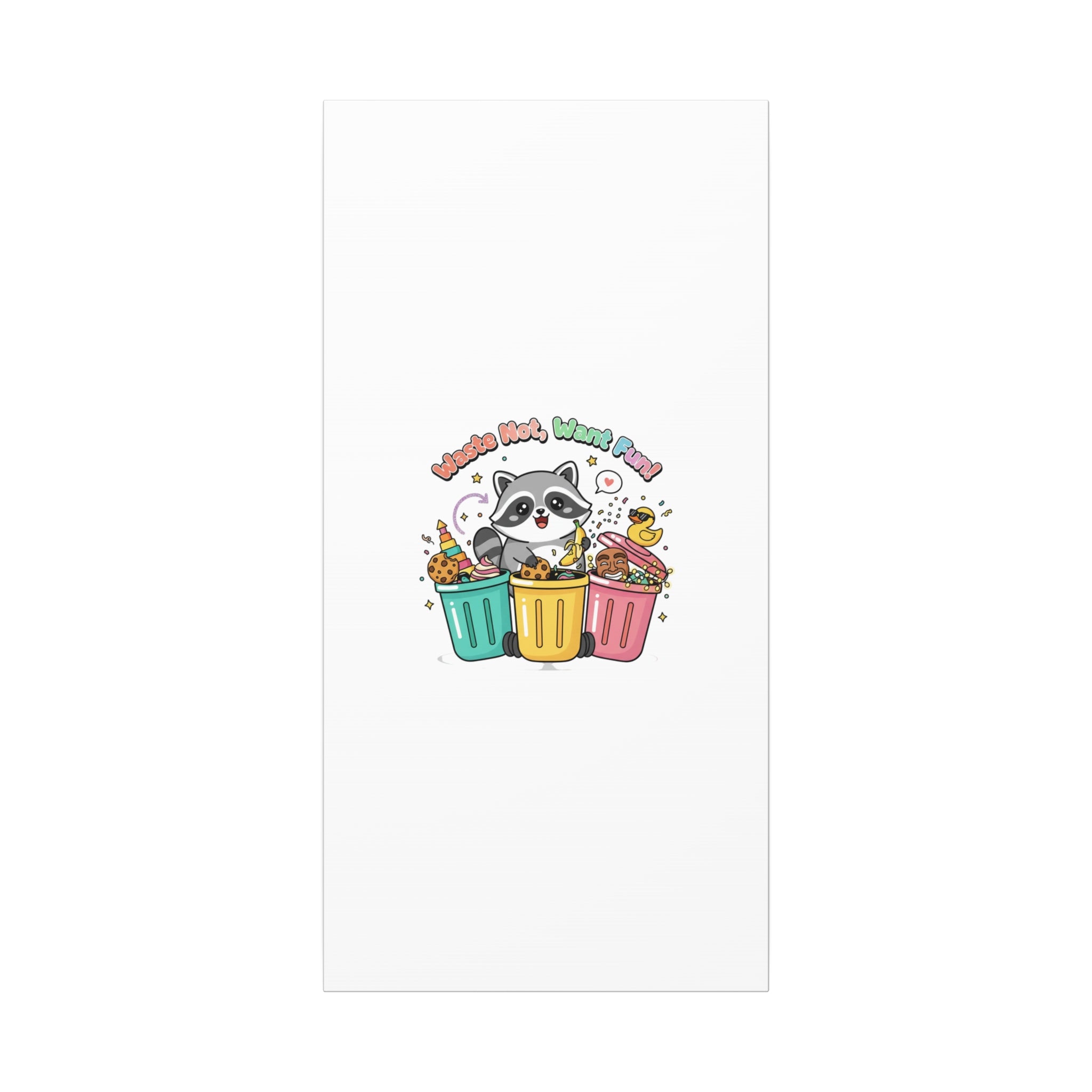 Trash Panda Holiday Canvas | Cute Raccoon Trash-Mas Art, Festive Meme Print