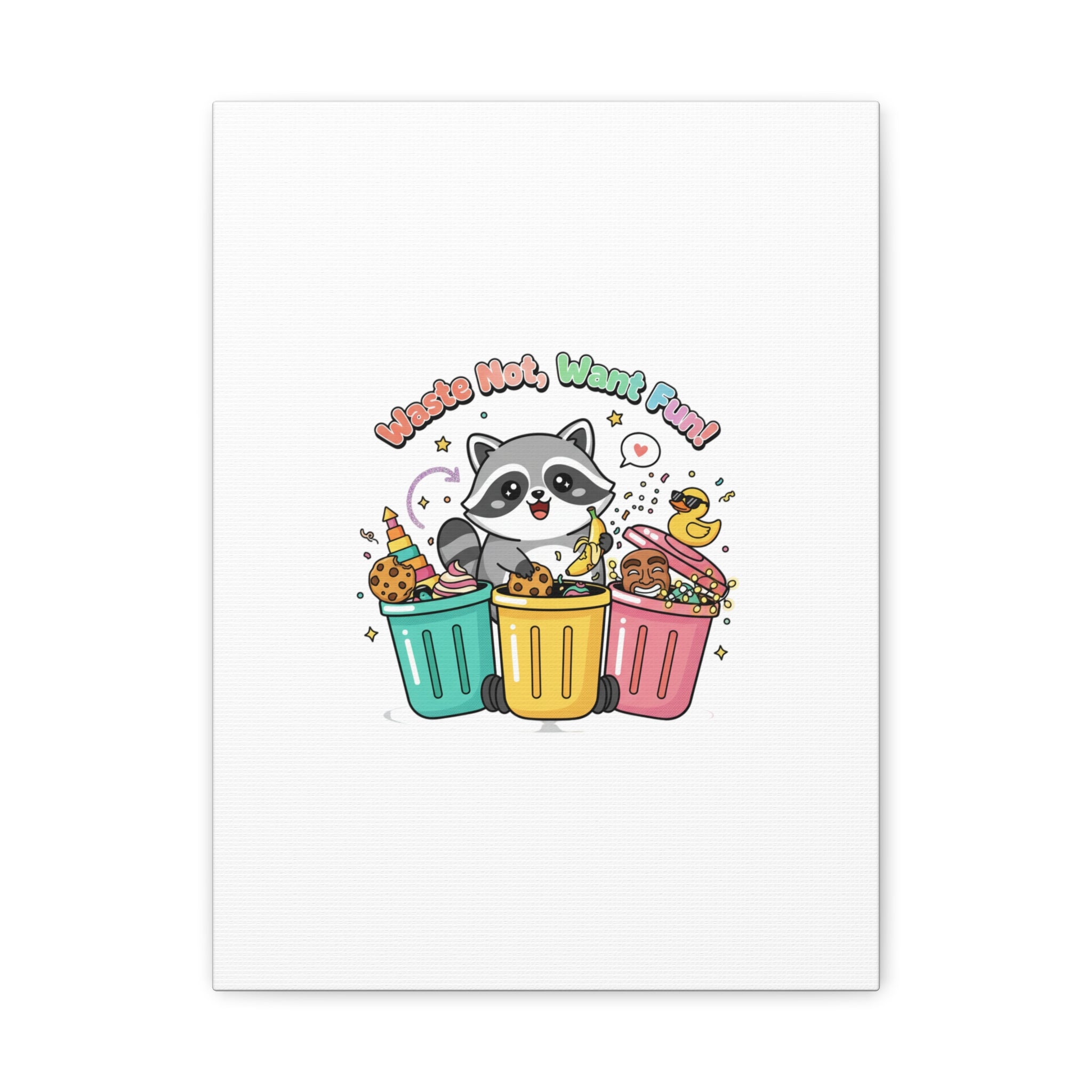 Trash Panda Holiday Canvas | Cute Raccoon Trash-Mas Art, Festive Meme Print