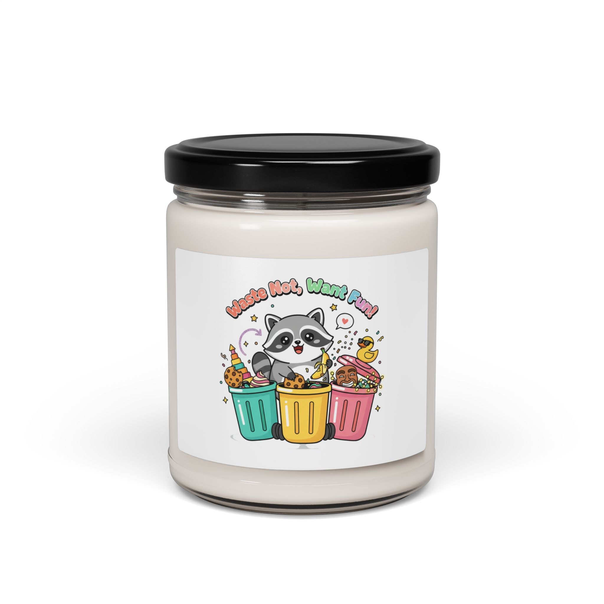 Trash Panda Holiday Candle, scented soy jar | trash panda Christmas, cute raccoon