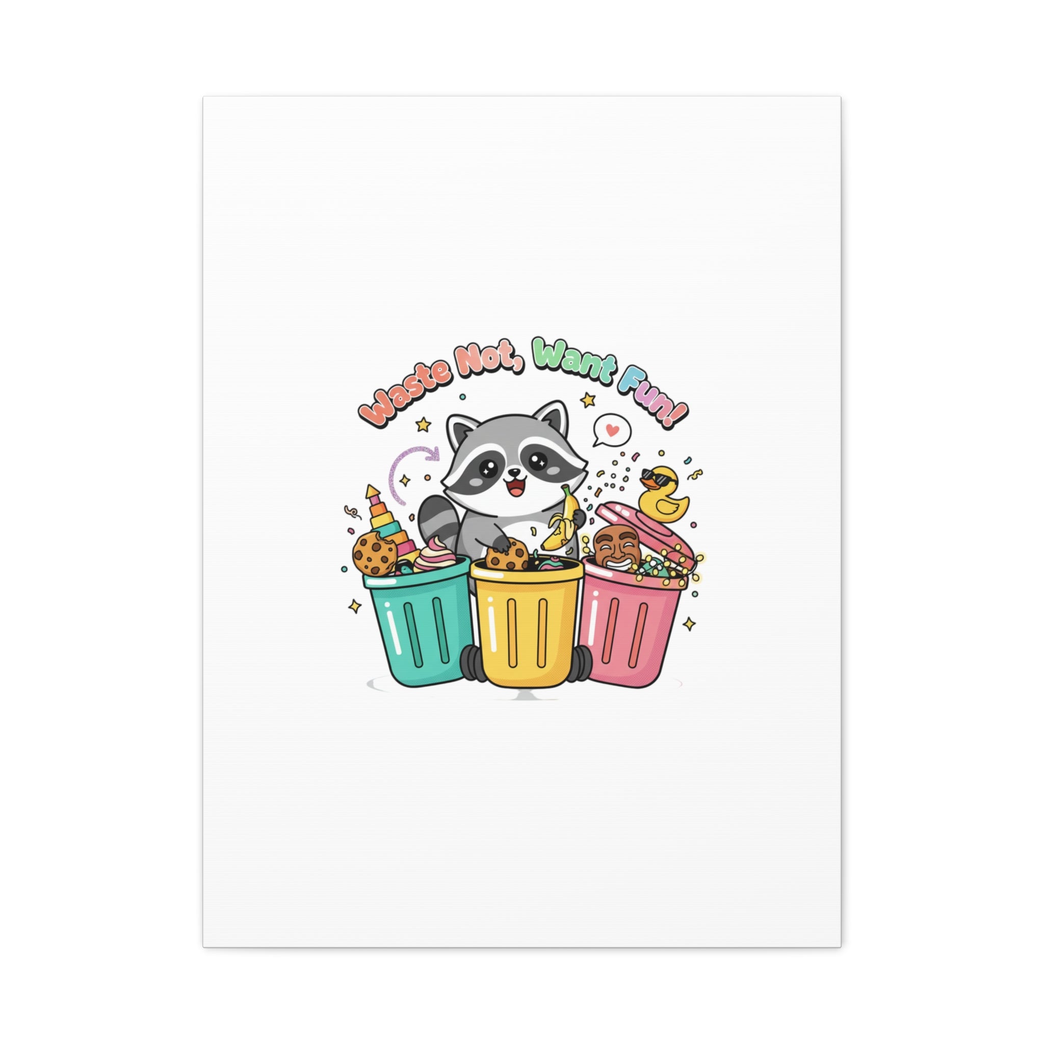 Trash Panda Holiday Canvas | Cute Raccoon Trash-Mas Art, Festive Meme Print