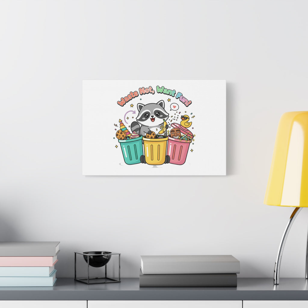 Trash Panda Holiday Canvas | Cute Raccoon Trash-Mas Art, Festive Meme Print