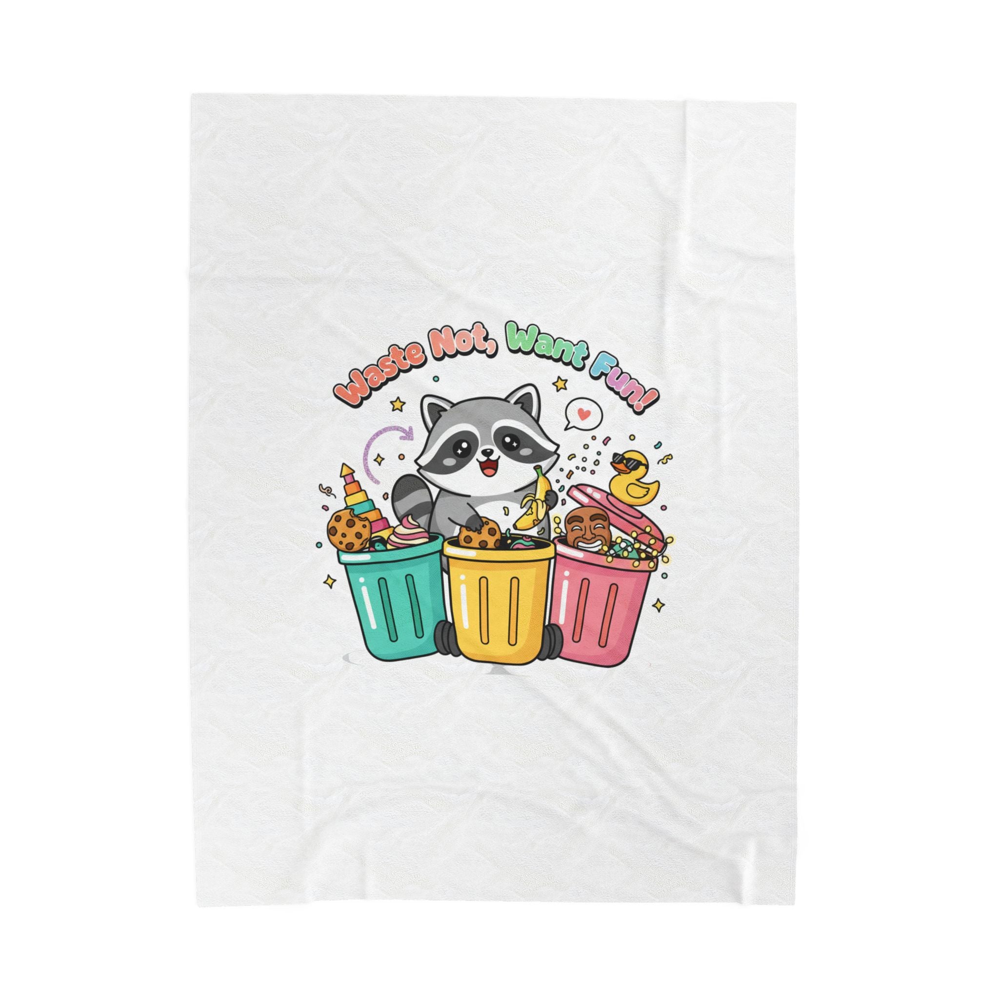 Merry Trash-mas Raccoon Velveteen Blanket | trash panda Christmas, cute holiday