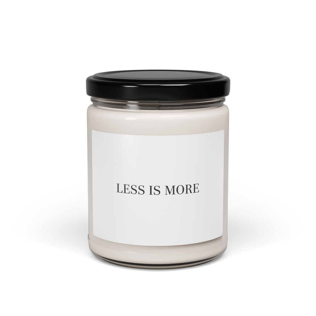 Less Is More Candle | Soy Scented Jar, Minimal Serif Typography