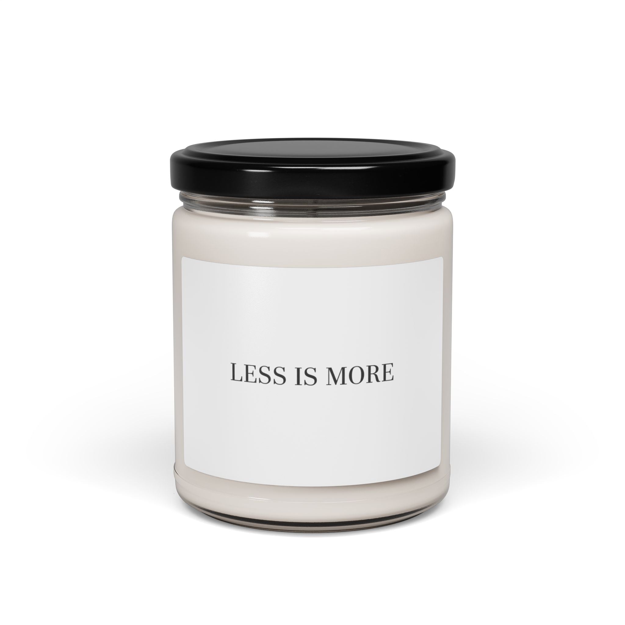 Less Is More Candle | Soy Scented Jar, Minimal Serif Typography