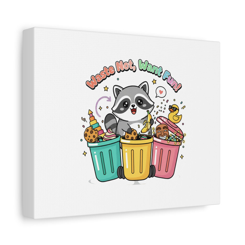 Trash Panda Holiday Canvas | Cute Raccoon Trash-Mas Art, Festive Meme Print