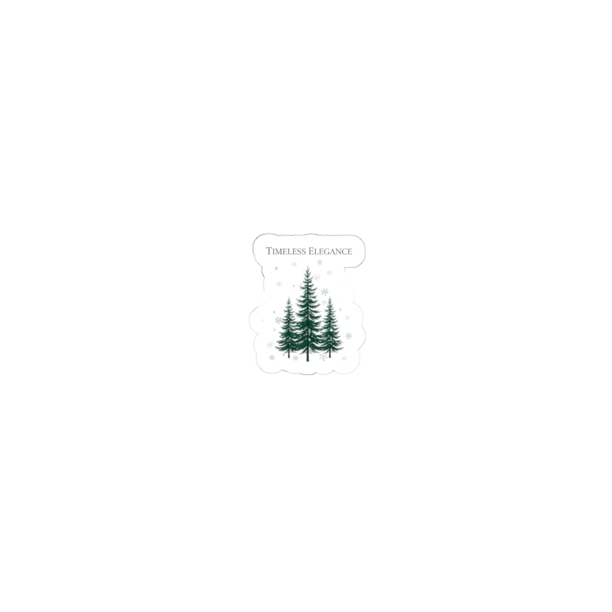 Timeless Elegance Pine Trees Kiss-Cut Stickers | Heritage Holiday, Quiet Luxury