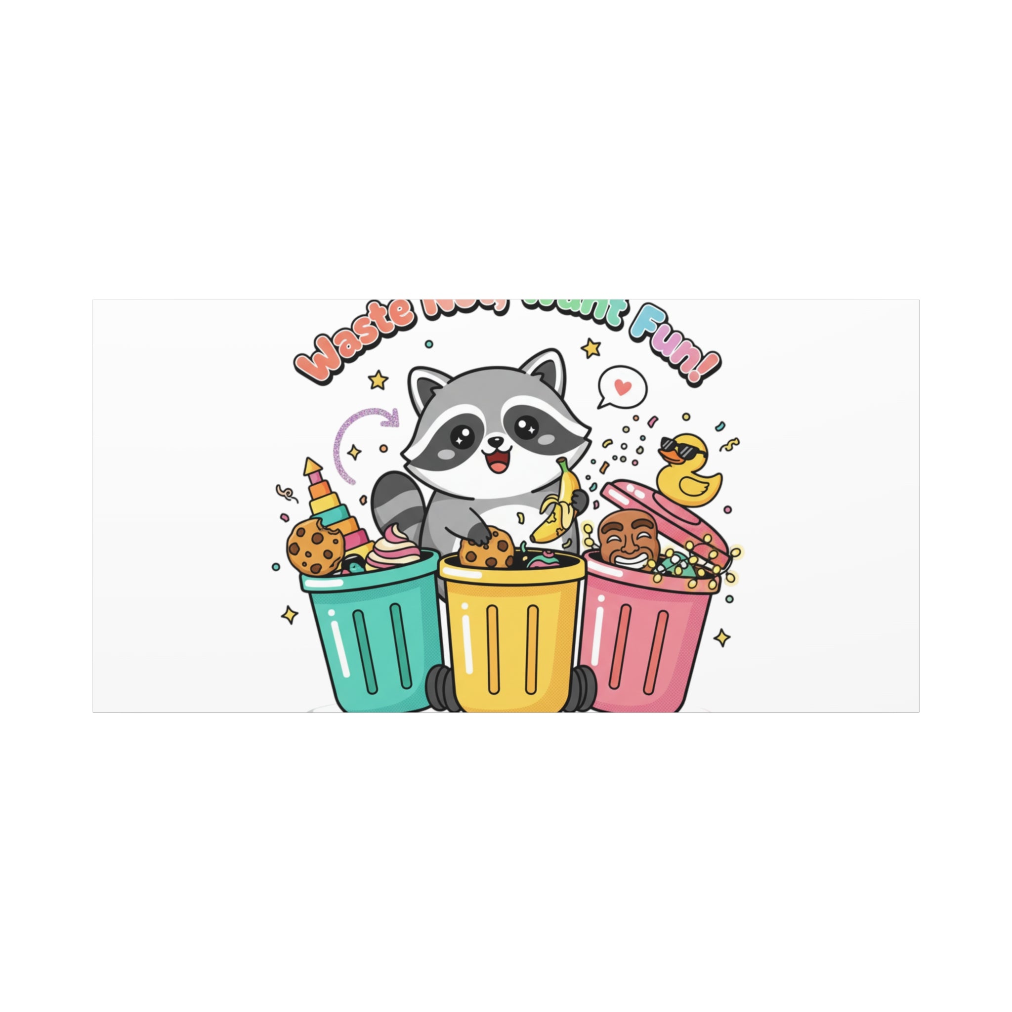 Trash Panda Holiday Canvas | Cute Raccoon Trash-Mas Art, Festive Meme Print