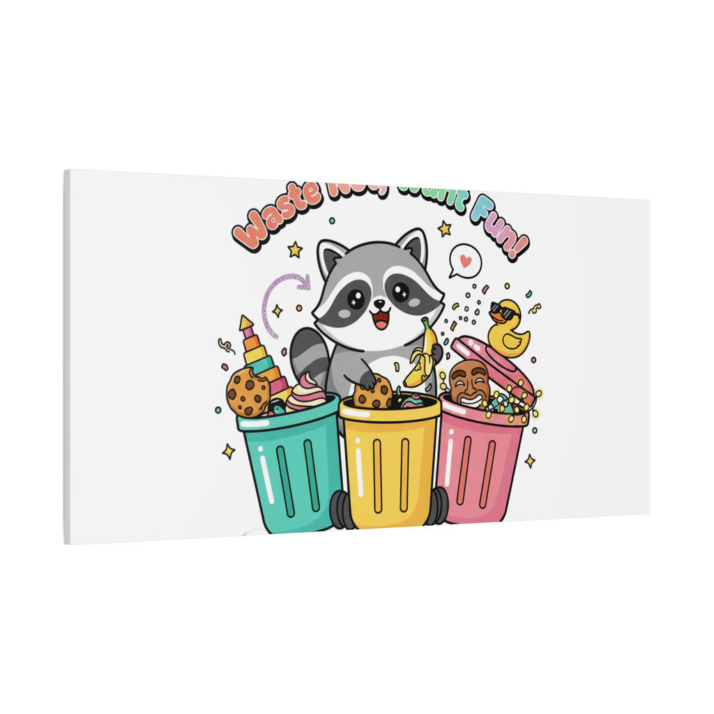 Trash Panda Holiday Canvas | Cute Raccoon Trash-Mas Art, Festive Meme Print