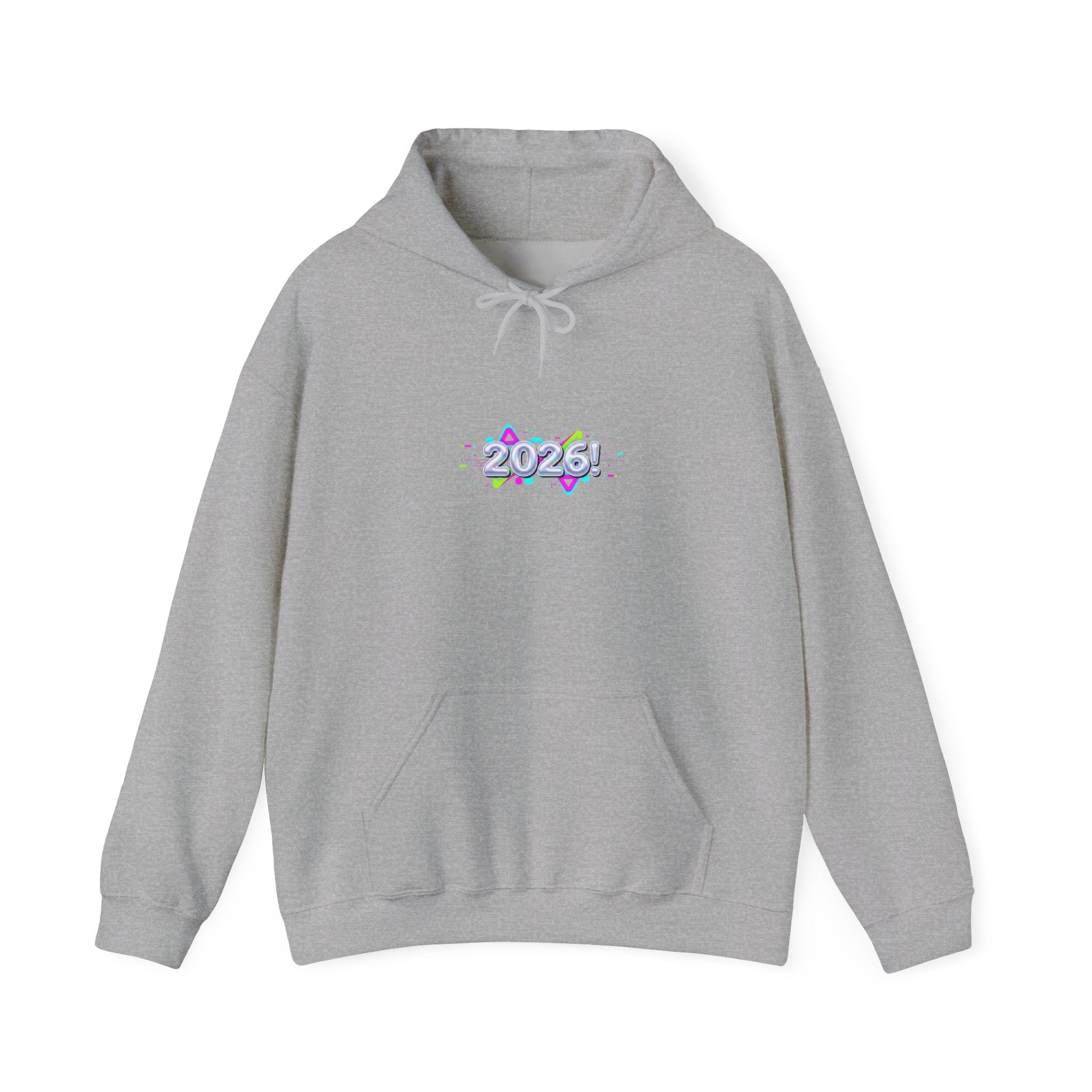 Y2K Cyber Holo Chrome Text Hoodie | retro tech print, early 2000s style