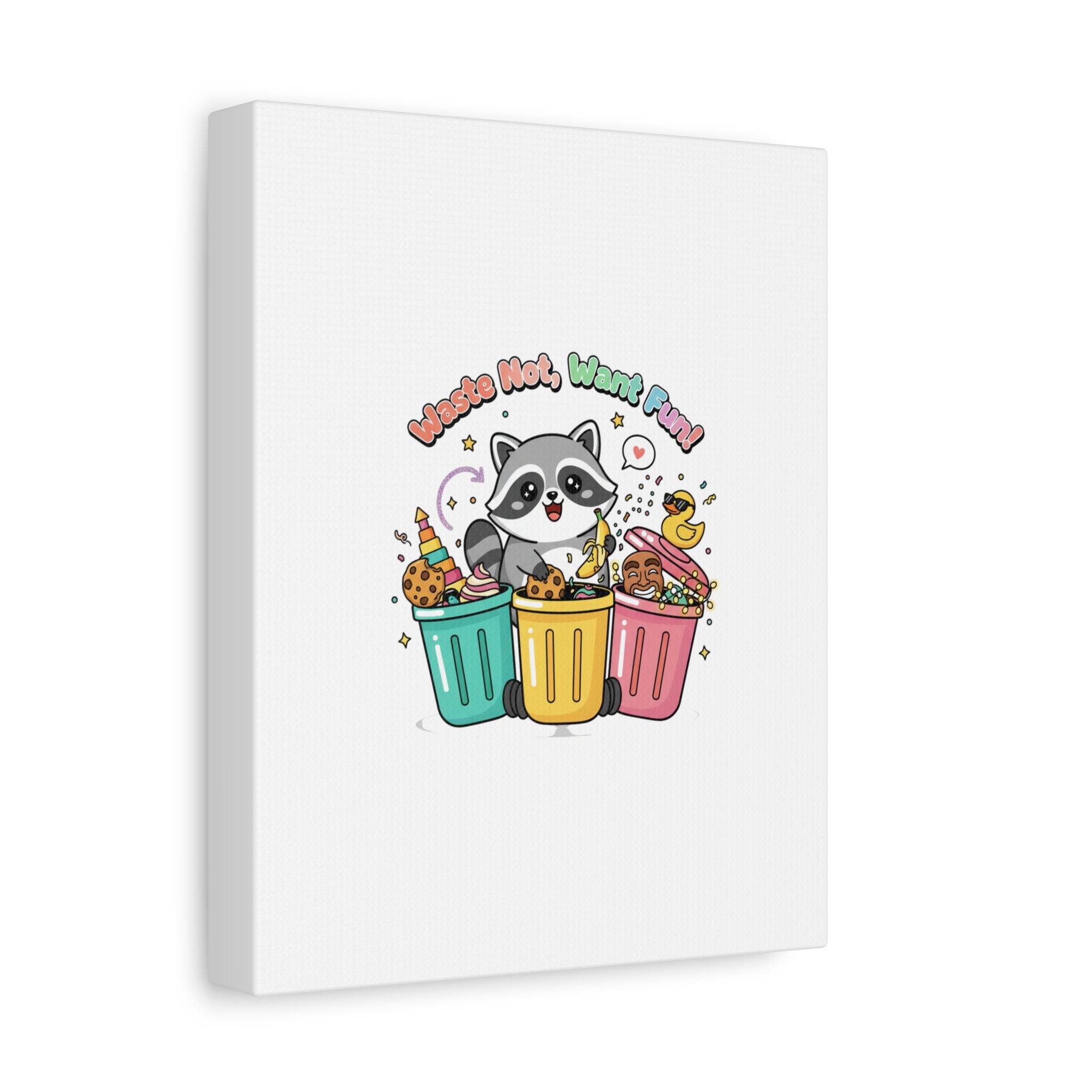 Trash Panda Holiday Canvas | Cute Raccoon Trash-Mas Art, Festive Meme Print