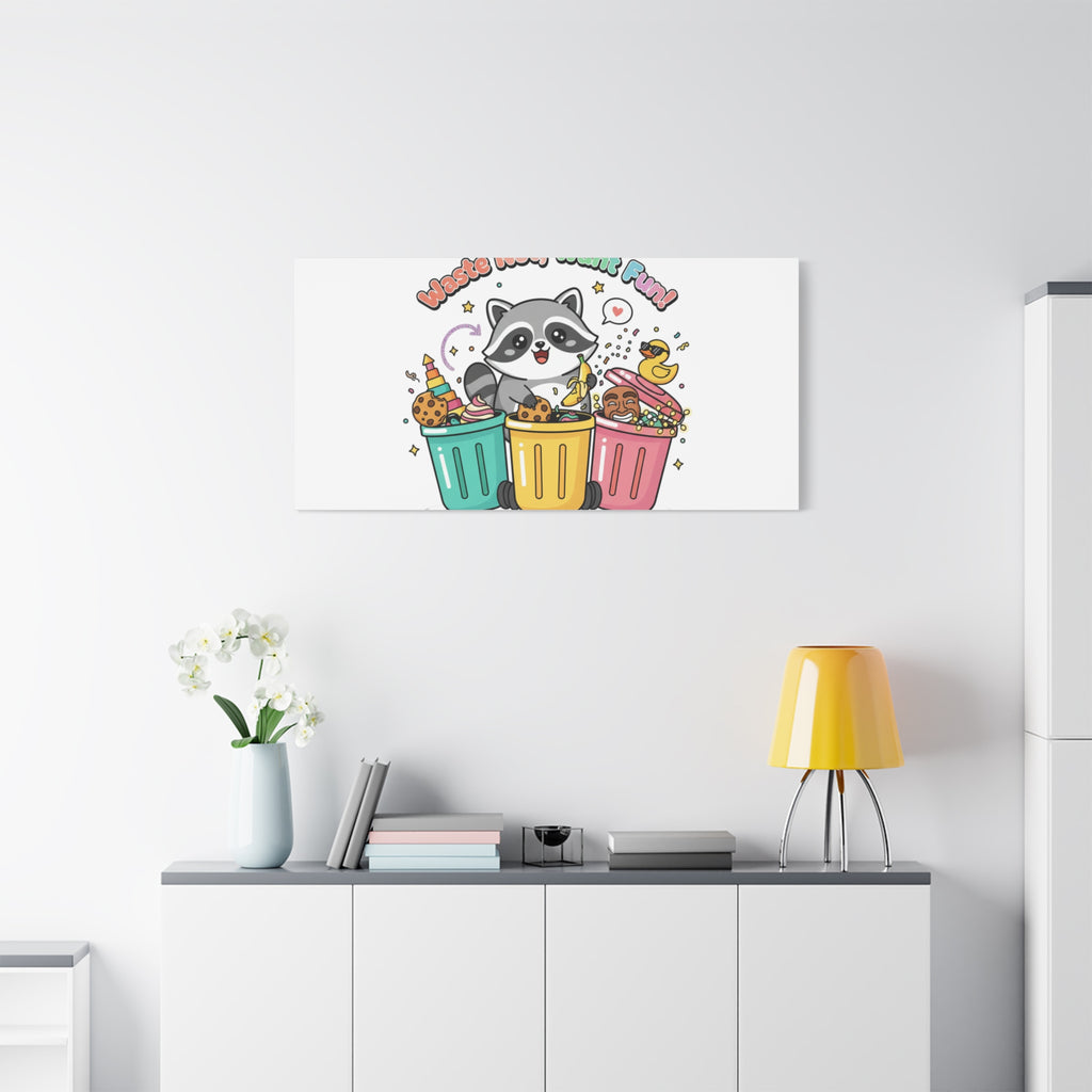 Trash Panda Holiday Canvas | Cute Raccoon Trash-Mas Art, Festive Meme Print