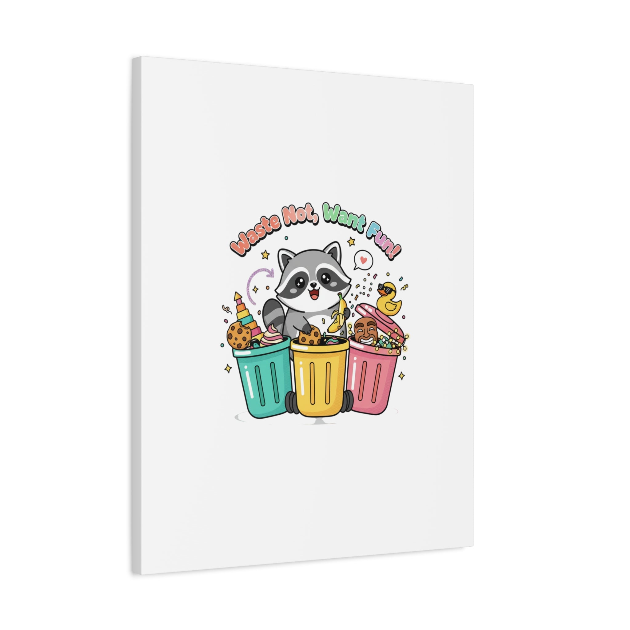 Trash Panda Holiday Canvas | Cute Raccoon Trash-Mas Art, Festive Meme Print