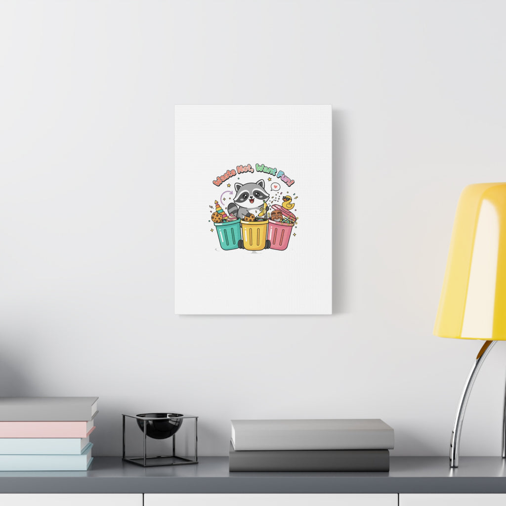 Trash Panda Holiday Canvas | Cute Raccoon Trash-Mas Art, Festive Meme Print