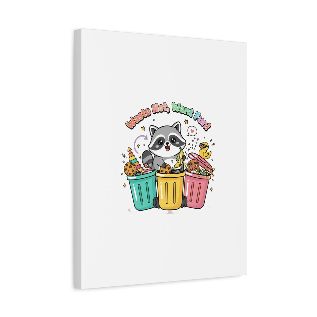 Trash Panda Holiday Canvas | Cute Raccoon Trash-Mas Art, Festive Meme Print