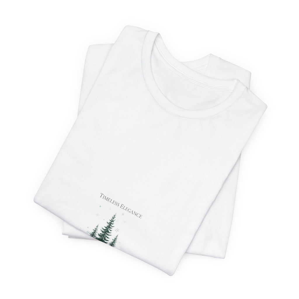 Evergreen Trio Tee | heritage style Christmas, quiet luxury holiday
