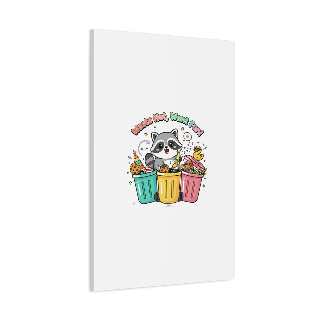Trash Panda Holiday Canvas | Cute Raccoon Trash-Mas Art, Festive Meme Print