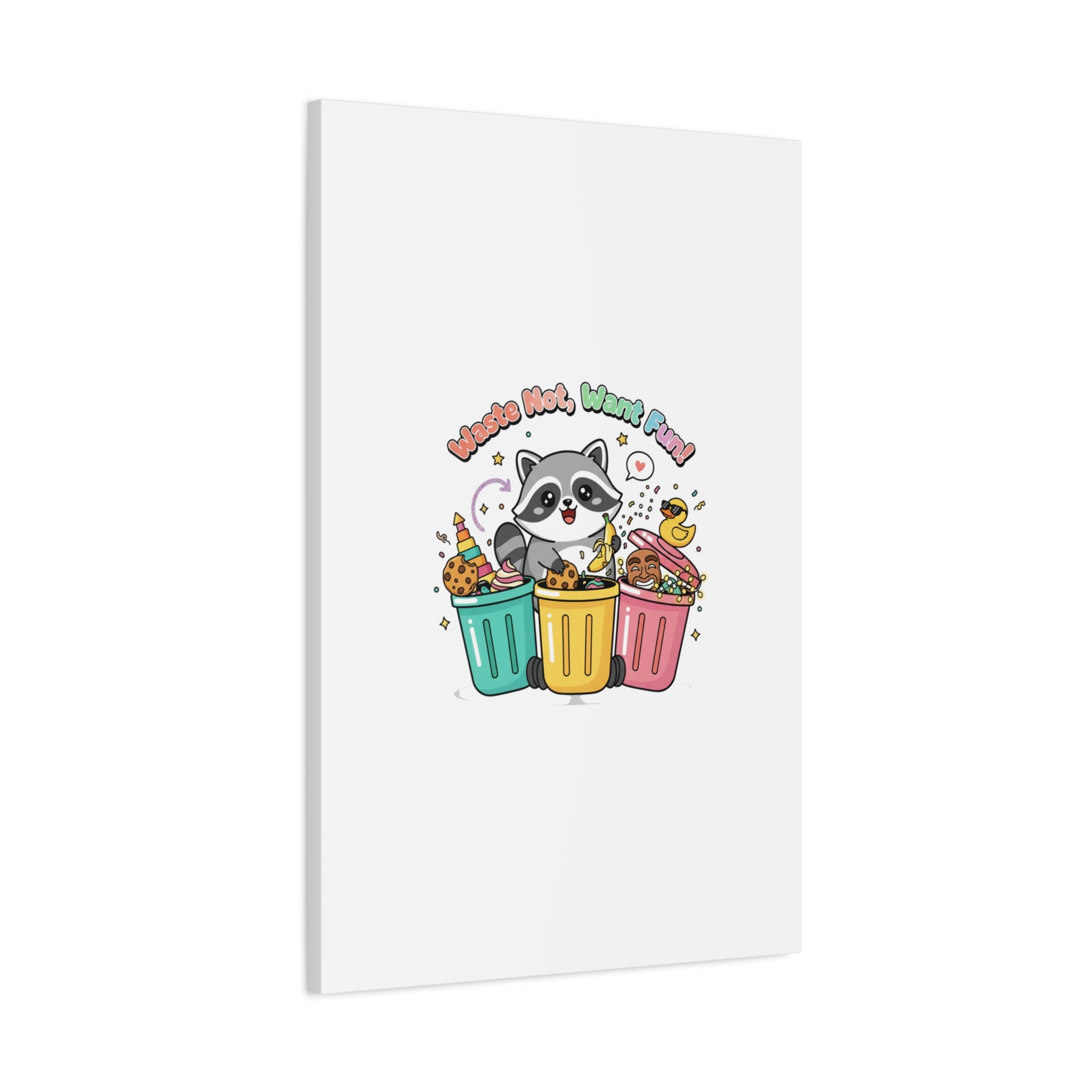 Trash Panda Holiday Canvas | Cute Raccoon Trash-Mas Art, Festive Meme Print