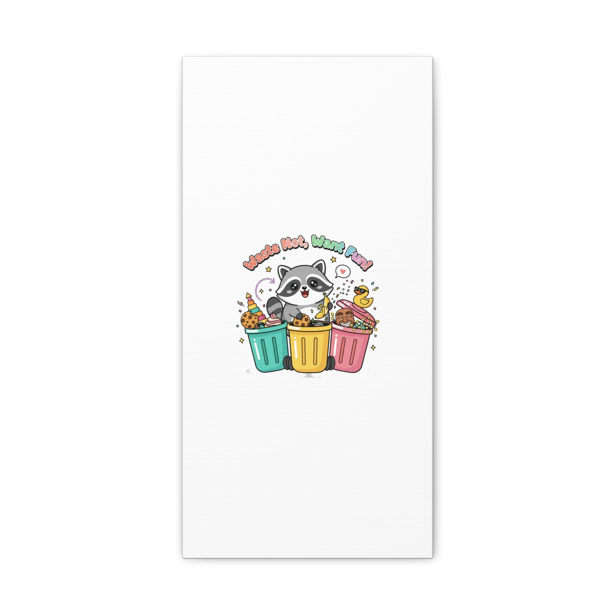 Trash Panda Holiday Canvas | Cute Raccoon Trash-Mas Art, Festive Meme Print