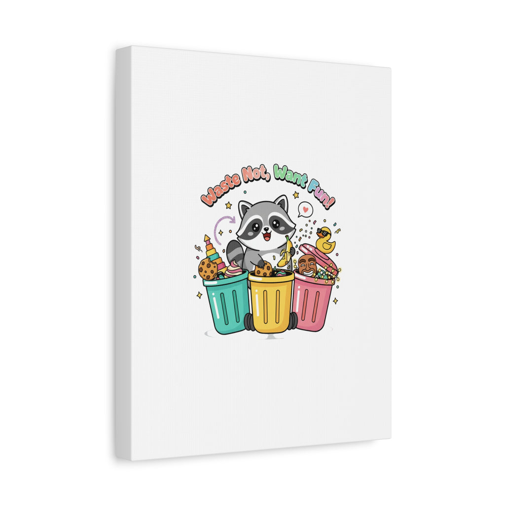 Trash Panda Holiday Canvas | Cute Raccoon Trash-Mas Art, Festive Meme Print