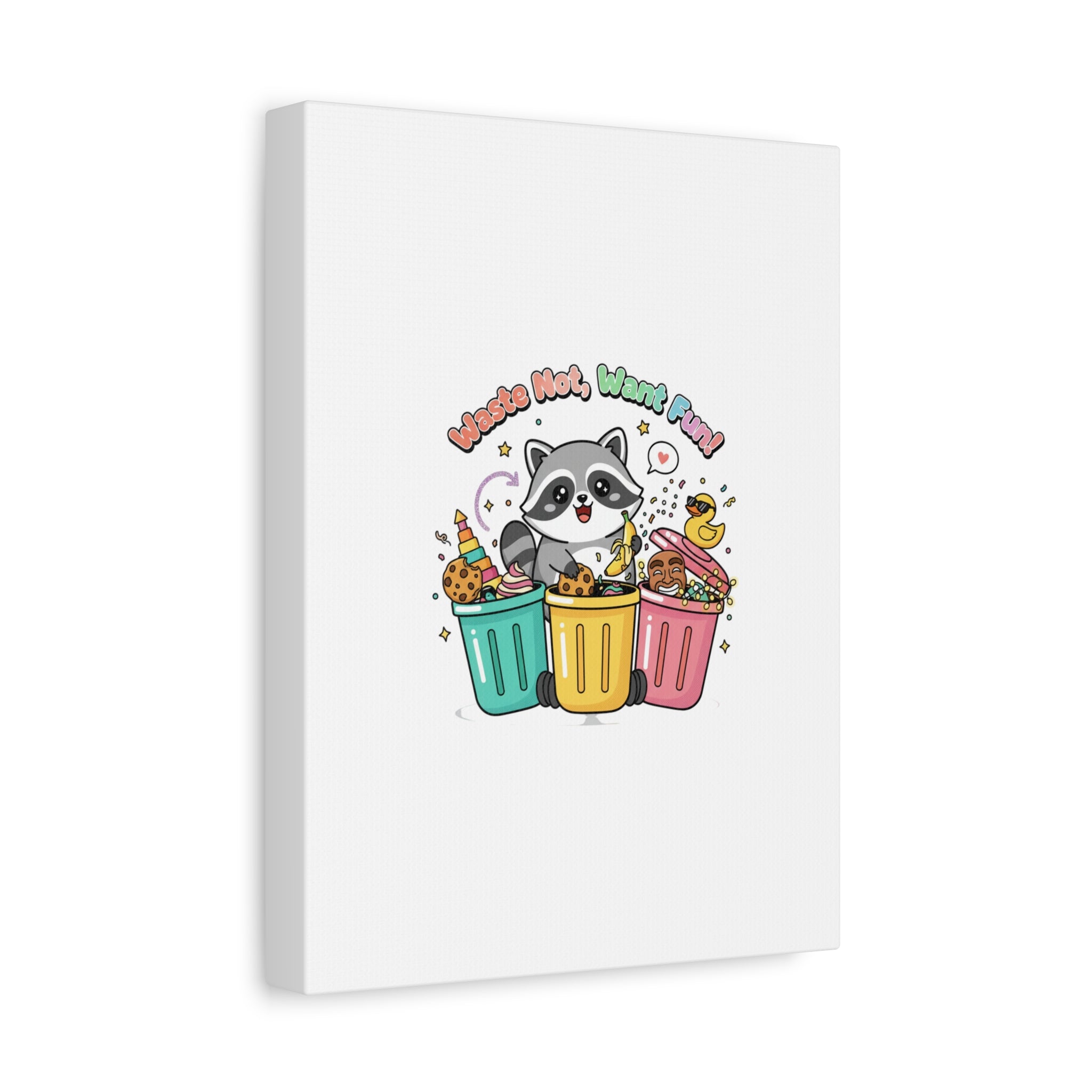 Trash Panda Holiday Canvas | Cute Raccoon Trash-Mas Art, Festive Meme Print