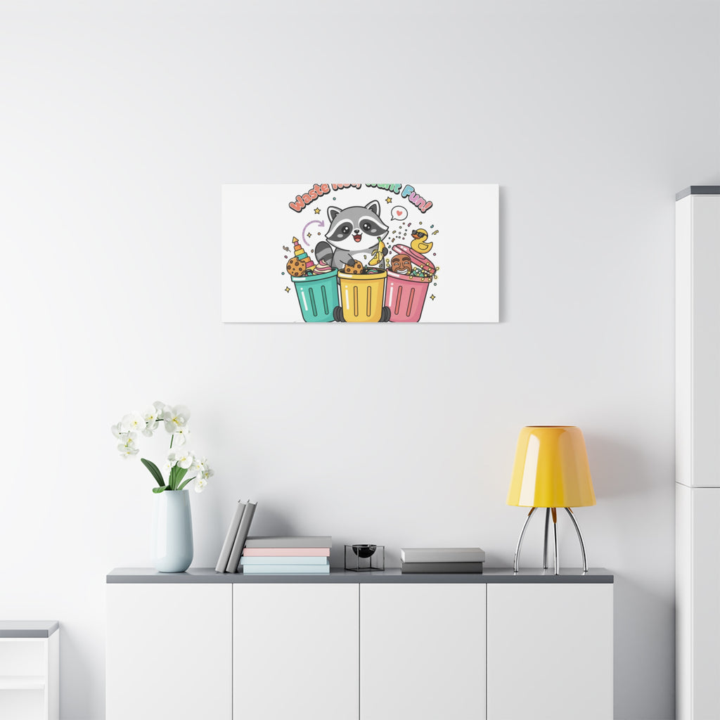 Trash Panda Holiday Canvas | Cute Raccoon Trash-Mas Art, Festive Meme Print