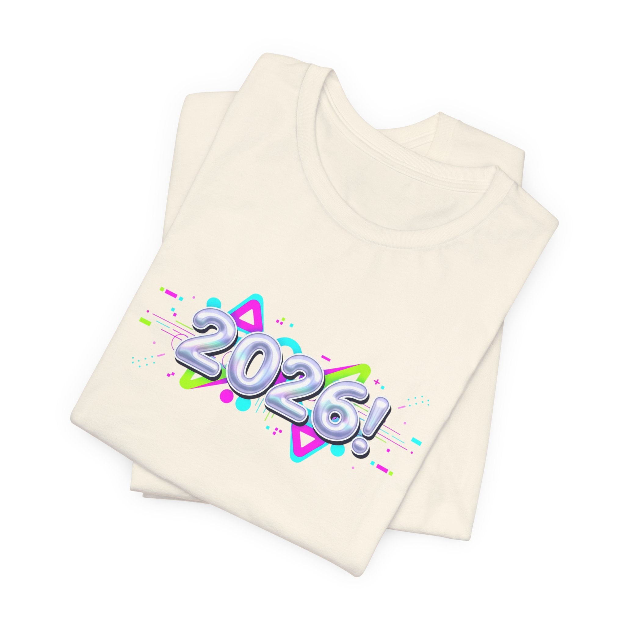 2026 Chrome Holo Tee | Y2K Cyber Nostalgia, Retro Tech Print