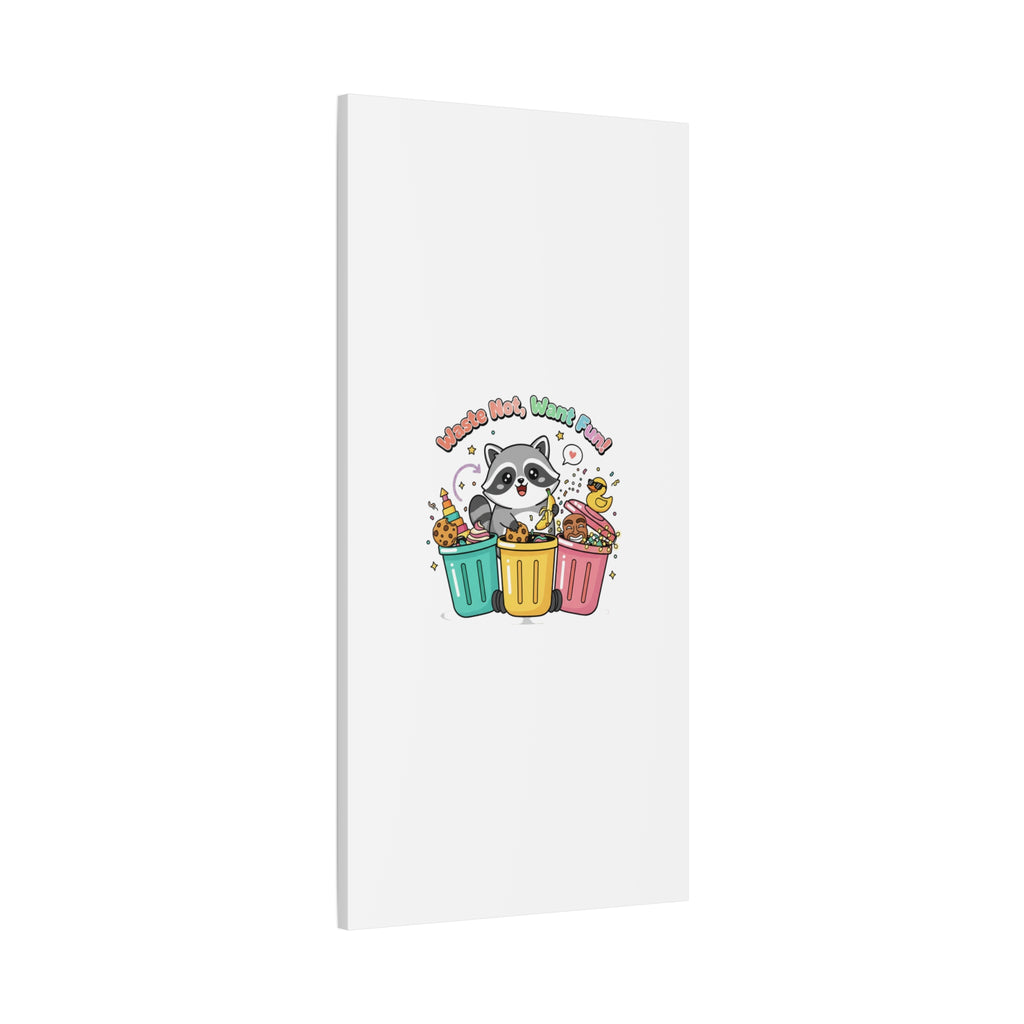 Trash Panda Holiday Canvas | Cute Raccoon Trash-Mas Art, Festive Meme Print
