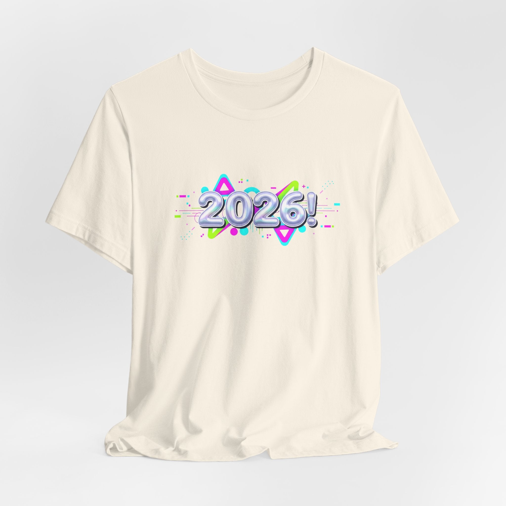 2026 Chrome Holo Tee | Y2K Cyber Nostalgia, Retro Tech Print
