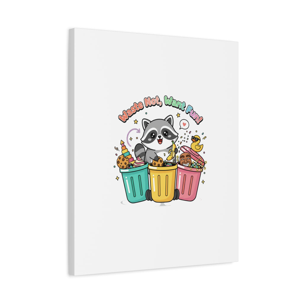 Trash Panda Holiday Canvas | Cute Raccoon Trash-Mas Art, Festive Meme Print