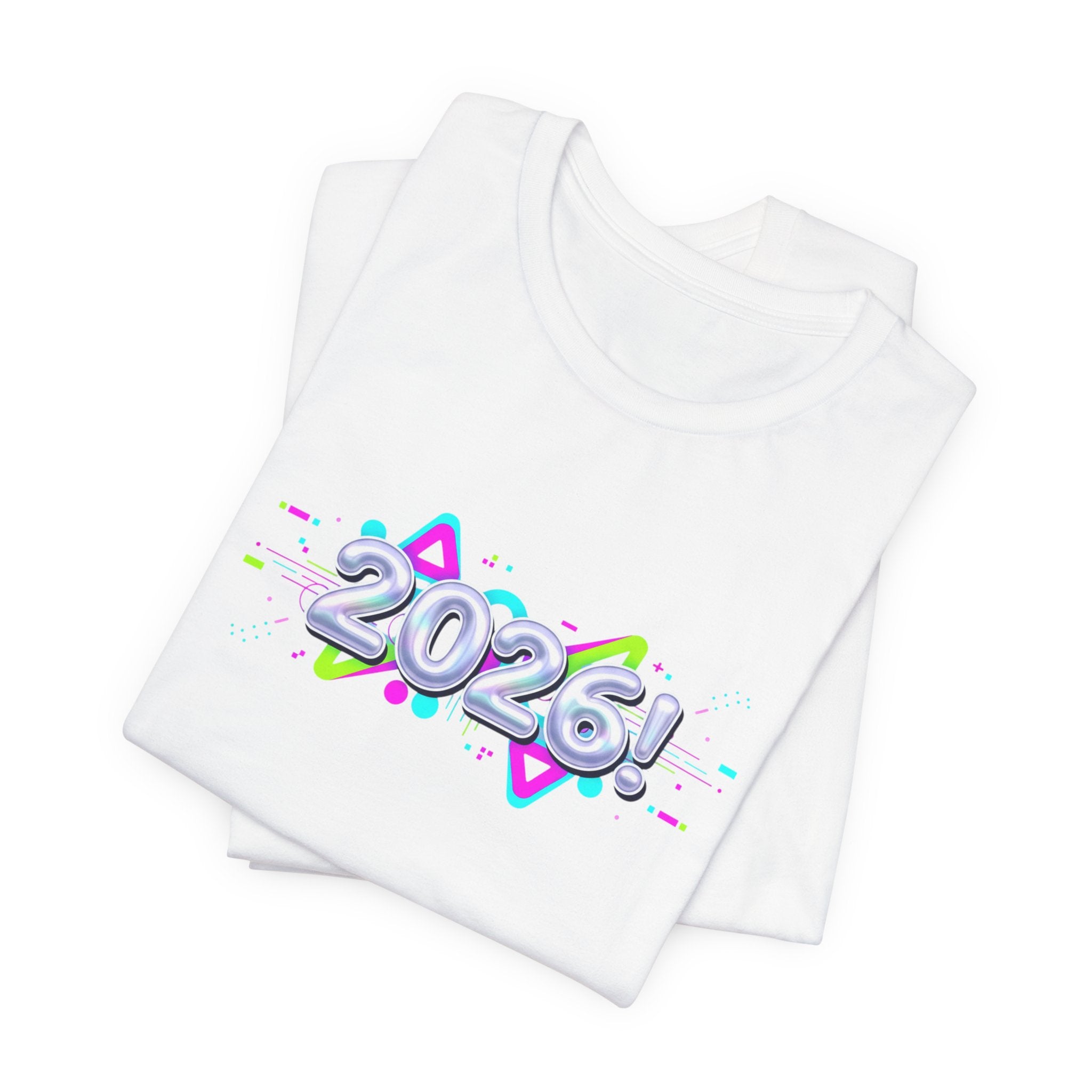 2026 Chrome Holo Tee | Y2K Cyber Nostalgia, Retro Tech Print
