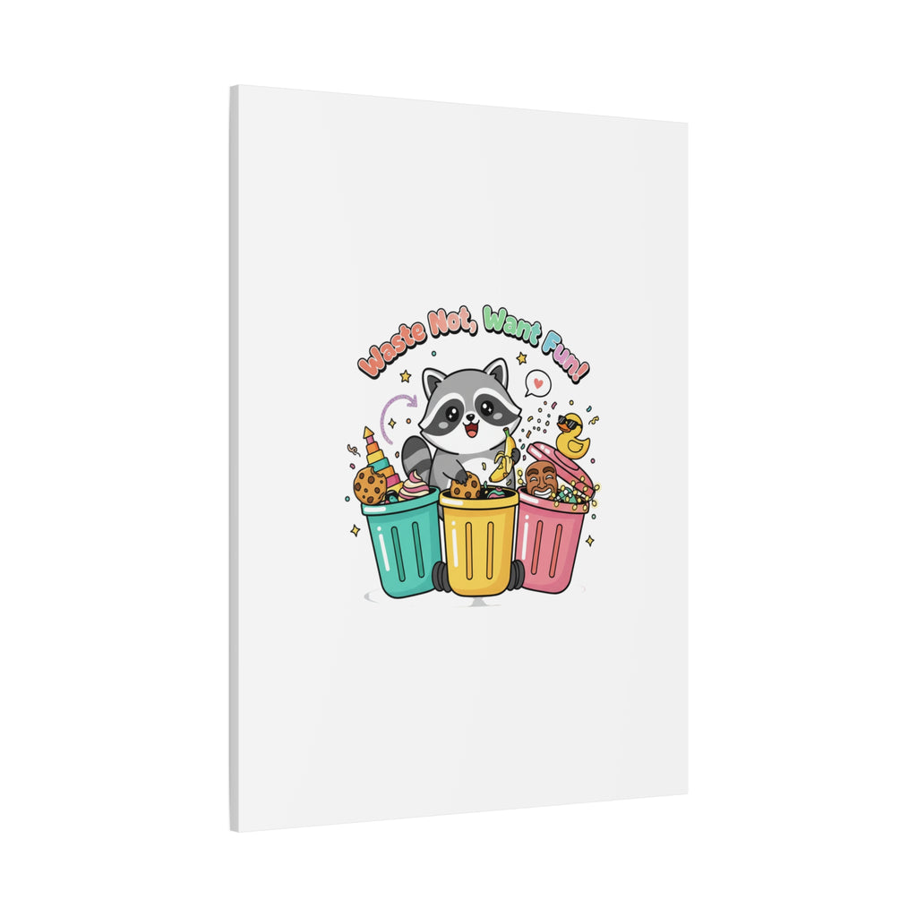 Trash Panda Holiday Canvas | Cute Raccoon Trash-Mas Art, Festive Meme Print