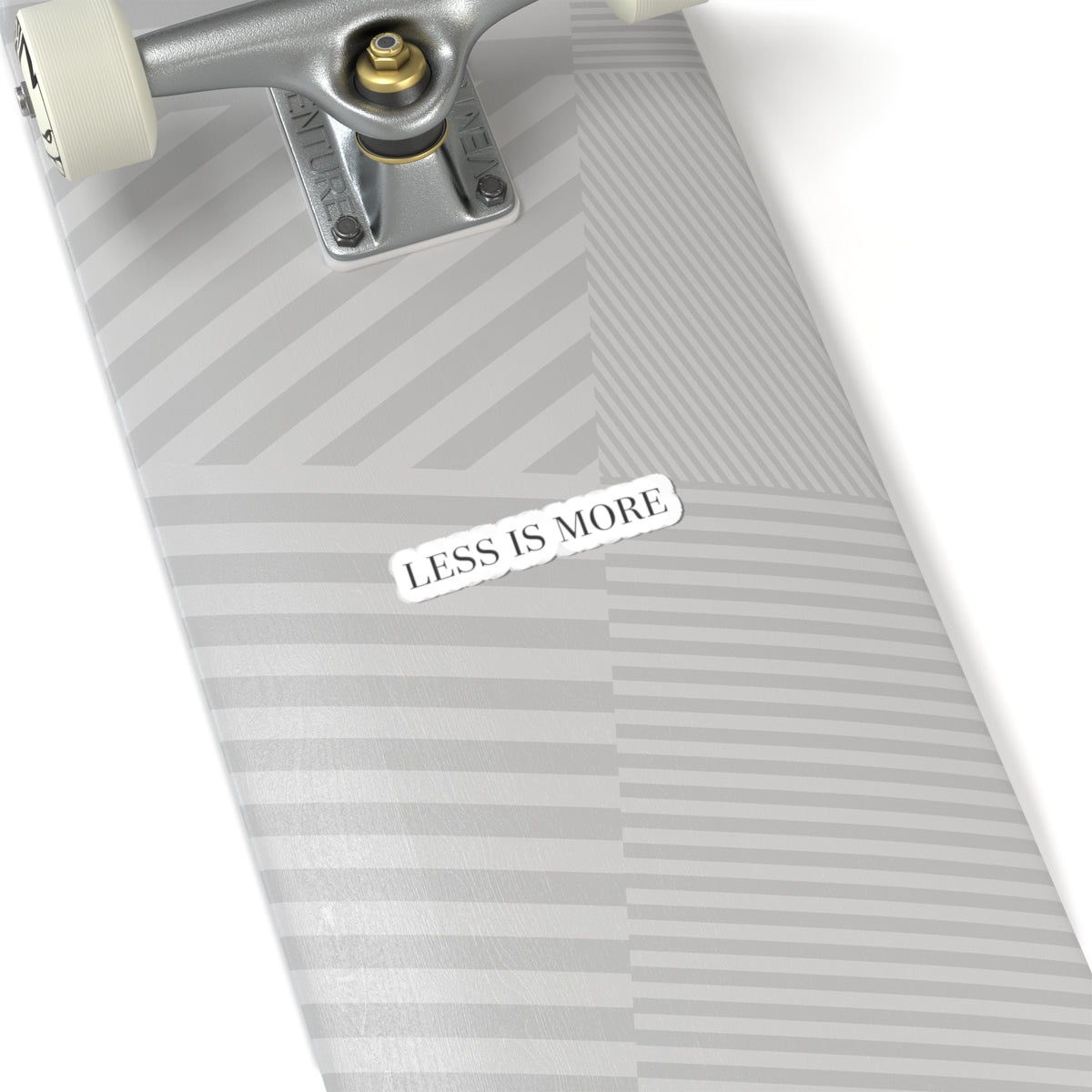 Less Is More Kiss-Cut Sticker | Minimal Serif Quote, Elegant Typography