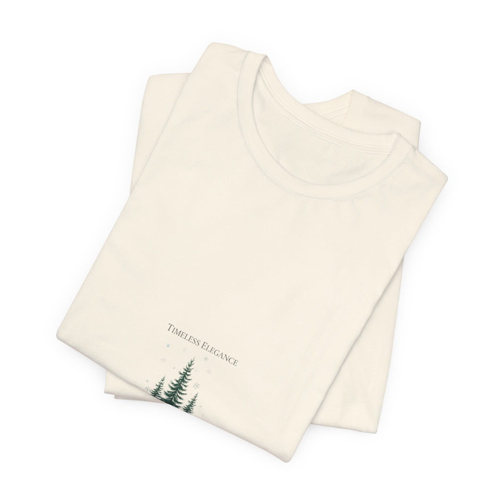 Evergreen Trio Tee | heritage style Christmas, quiet luxury holiday