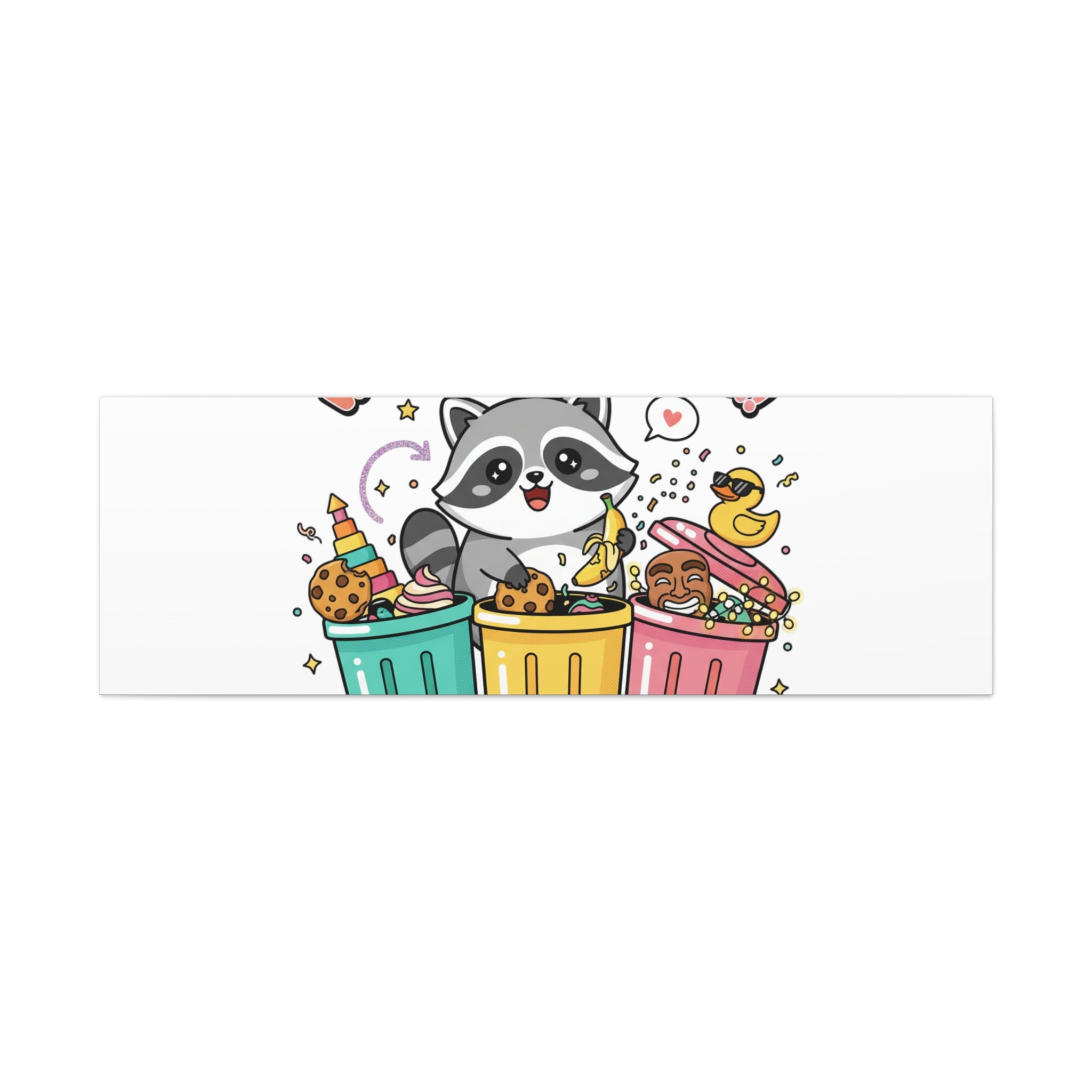 Trash Panda Holiday Canvas | Cute Raccoon Trash-Mas Art, Festive Meme Print