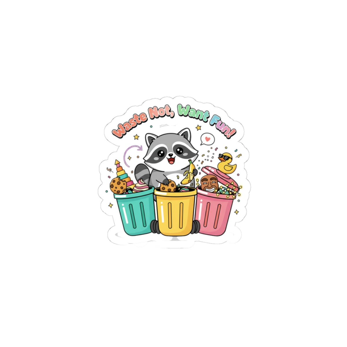 Trash Panda Christmas Racoon Sticker | Trash Animal Joy, Cute Holiday Opossum