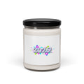 Y2K Cyber Holo 2026 Candle, Soy Jar, Chrome Text Retro Tech