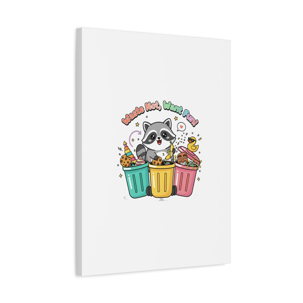 Trash Panda Holiday Canvas | Cute Raccoon Trash-Mas Art, Festive Meme Print