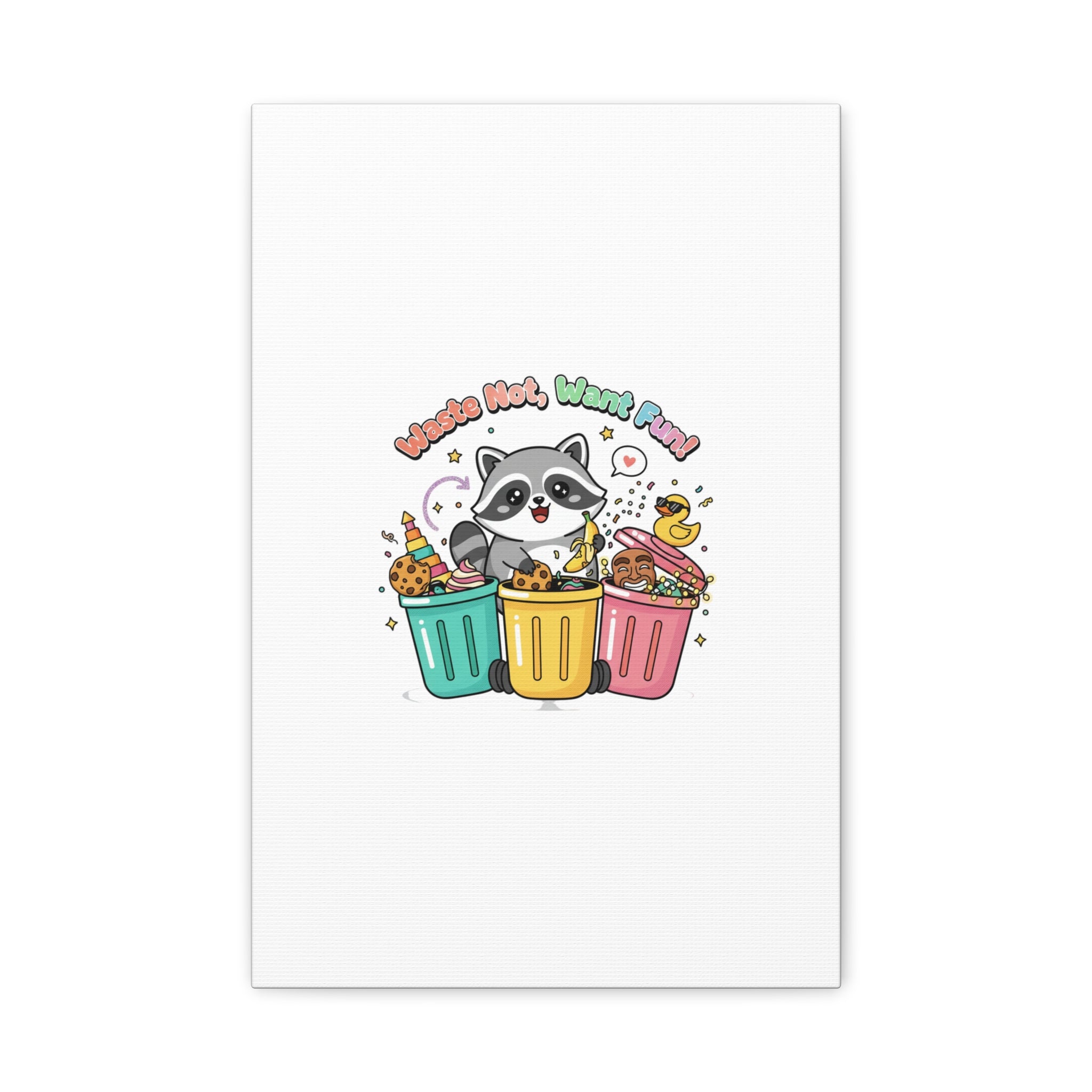 Trash Panda Holiday Canvas | Cute Raccoon Trash-Mas Art, Festive Meme Print