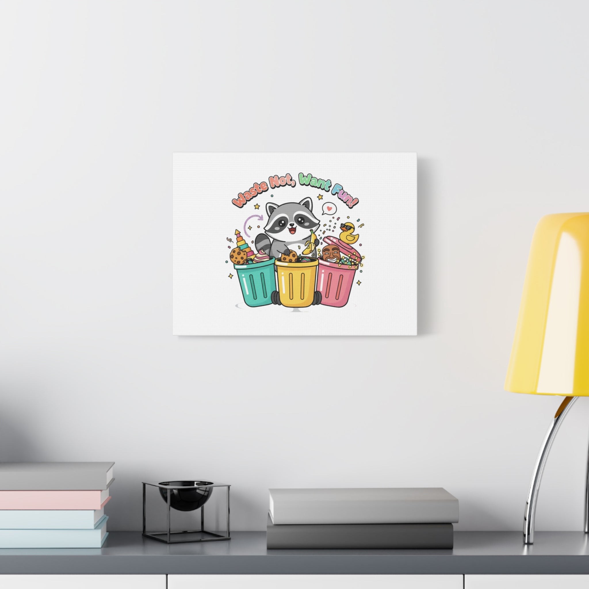 Trash Panda Holiday Canvas | Cute Raccoon Trash-Mas Art, Festive Meme Print
