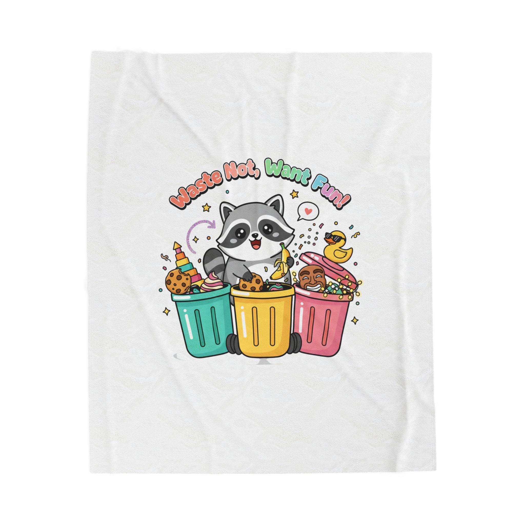 Merry Trash-mas Raccoon Velveteen Blanket | trash panda Christmas, cute holiday