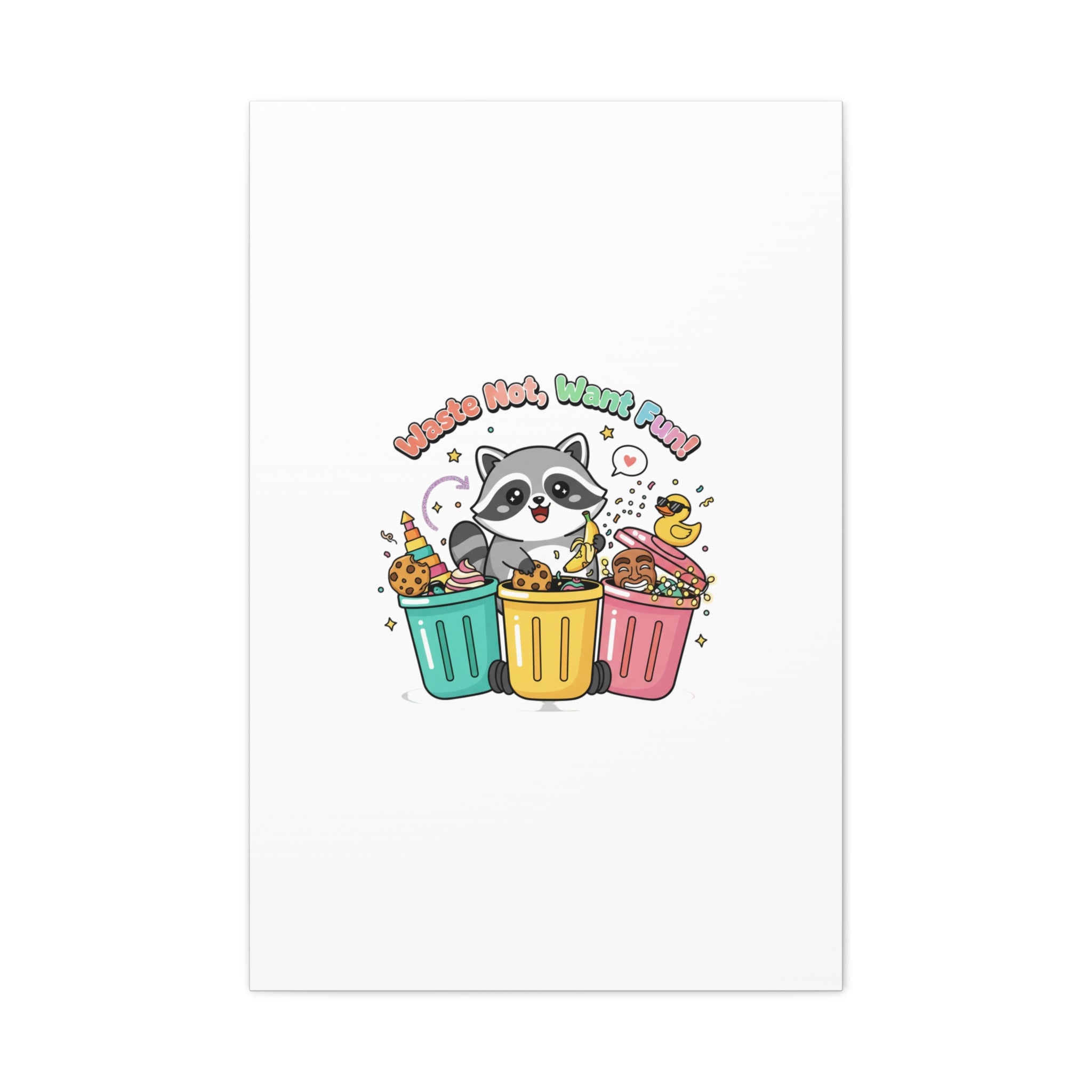 Trash Panda Holiday Canvas | Cute Raccoon Trash-Mas Art, Festive Meme Print