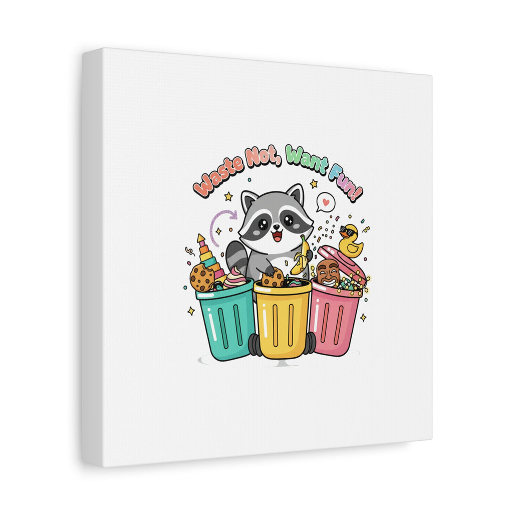 Trash Panda Holiday Canvas | Cute Raccoon Trash-Mas Art, Festive Meme Print